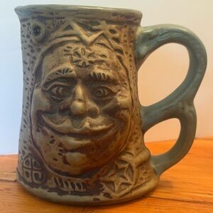 Jim Rumph Cross-eyed Ogre Tankard Coffee Mug w Gremlin Inside Signed 1971